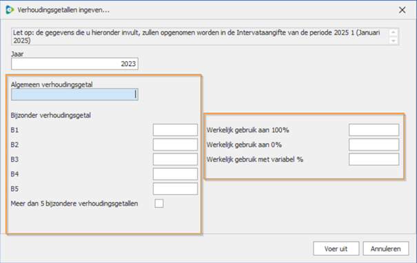 pop up verhoudingsgetal