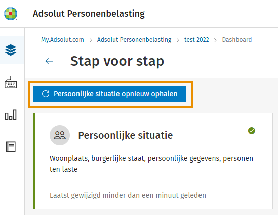 Adsolut Personenbelasting - persoonlijke situatie opnieuw ophalen