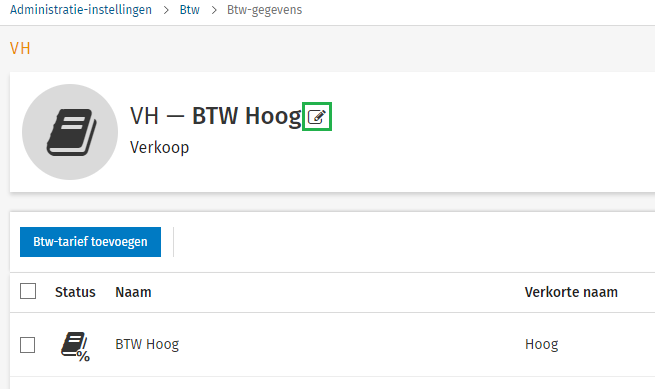 BTW bewerken