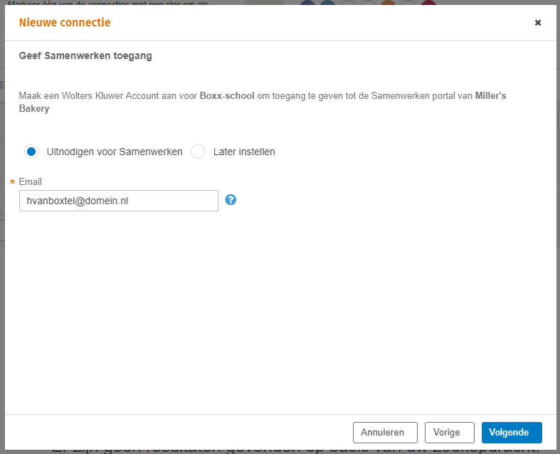 connectie configureren geef toegang