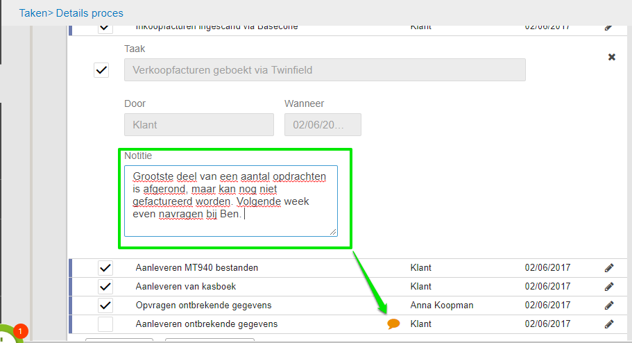 taken details notities maken