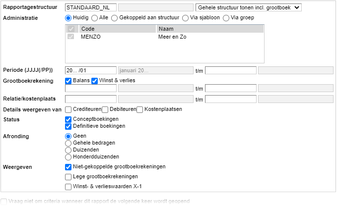 Kolommenbalans Criteria