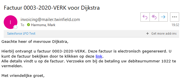 email met link ontvangen