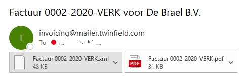 Ontvangst factuur in UBL