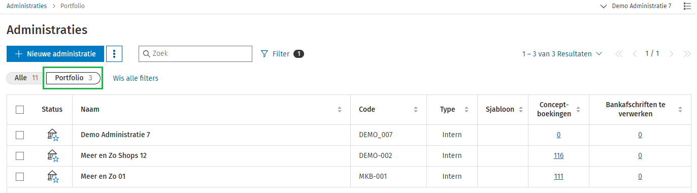Administratie Portfolio