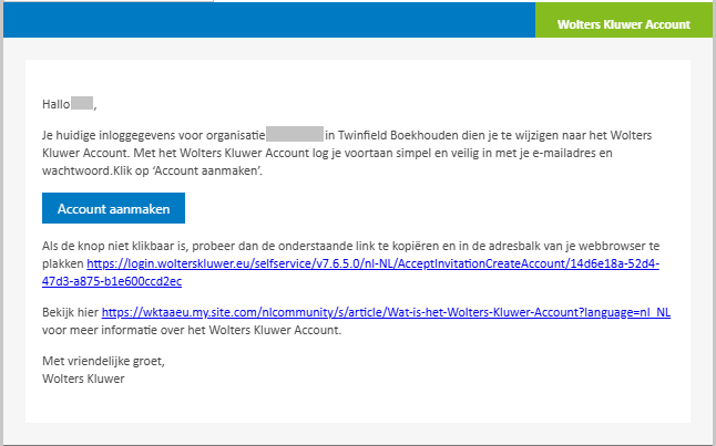 Wolters Kluwer account aanmaken