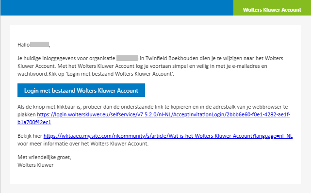 Wolters Kluwer account koppelen