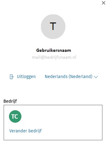 Wolters Kluwer Account - Verander bedrijf