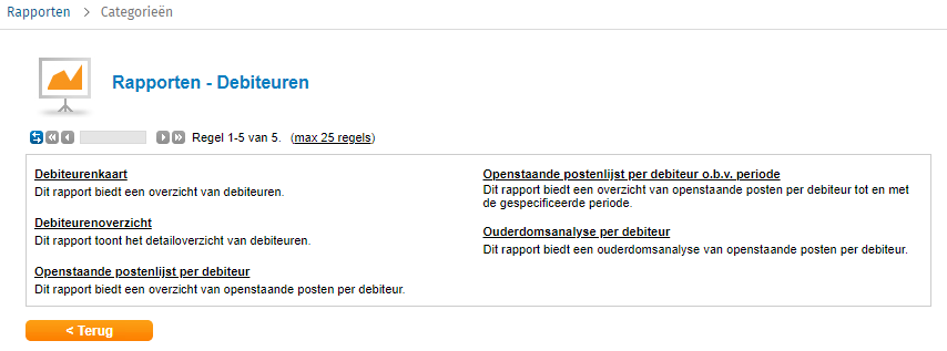 Rapporten Debiteuren