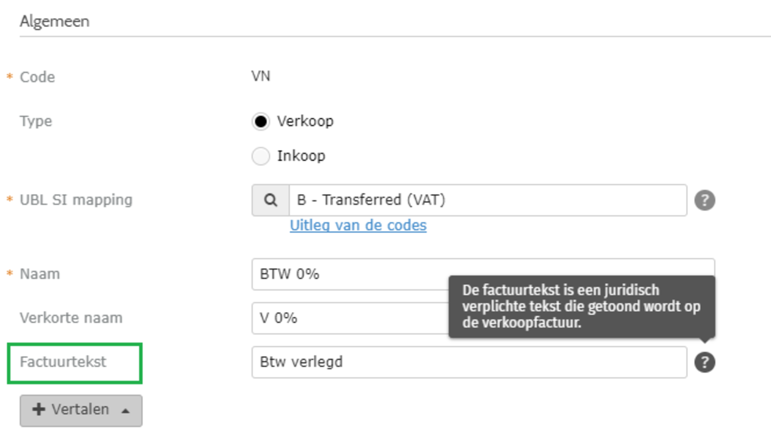 algemene instelliingen scherm