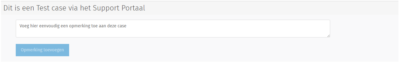 Case opmerking toevoegen