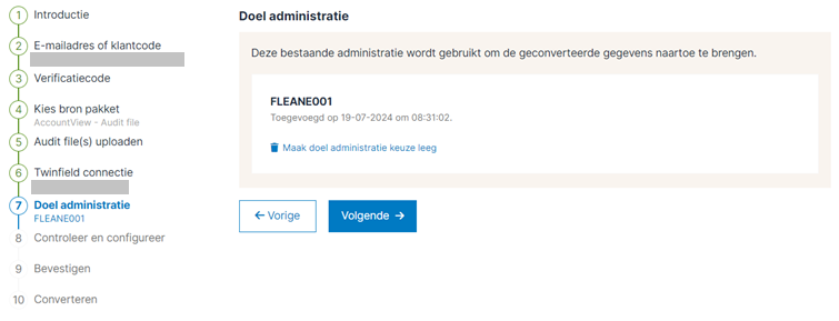 stap7 doeladministratie bestaand