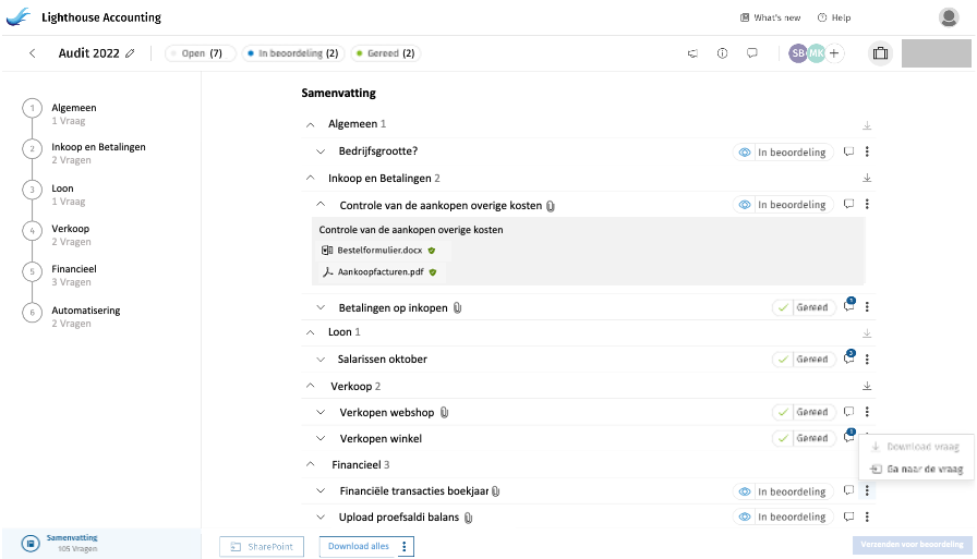 Vragenlijst Samenvatting