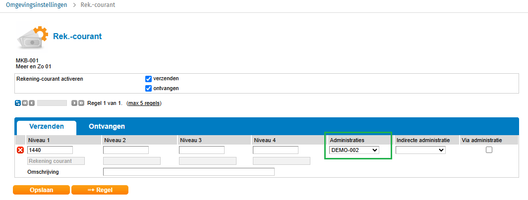Rekening courant doeladministratie