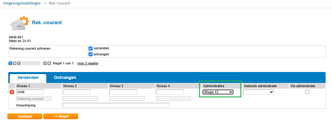 Rekening courant verkorte naam