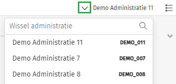 Administratie wisselen