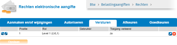 Rechten elektronische aangifte Versturen