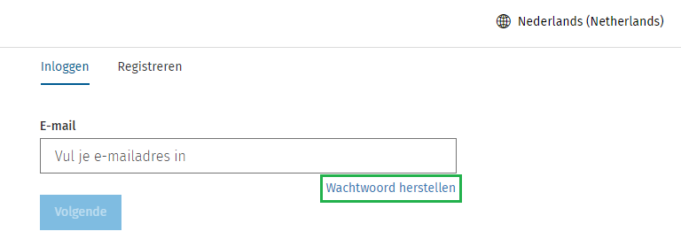 Wolters Kluwer Account wachtwoord herstellen