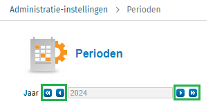 Perioden jaar wisselen